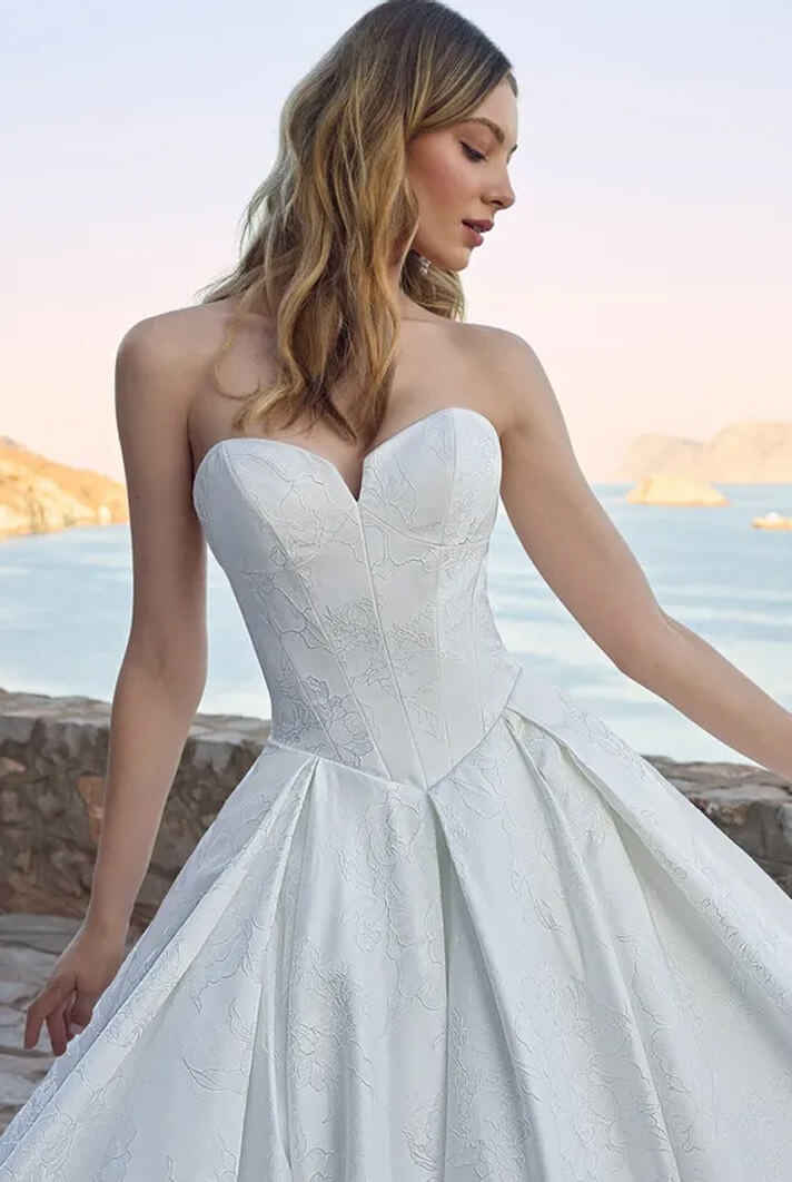 Model wearing a bridal dress